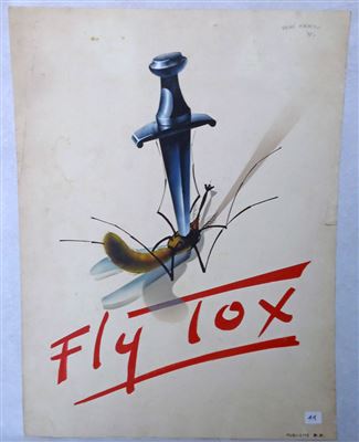 Projet de Publicité pour FLY TOX by Rene Marcou - Auction record, sale price, and art valuation. Compare with similar artists and explore comparable artworks.