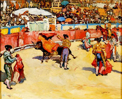 Scène de tauromachie