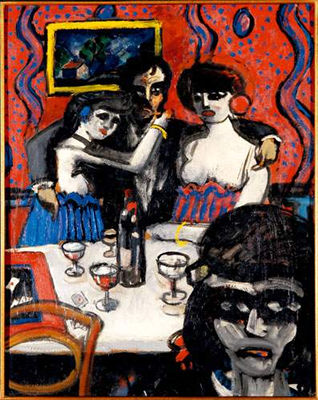 Filles avec un client, 1907