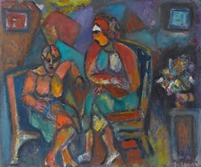 Women Talk by David Messer - Auction record, sale price, and art valuation. Compare with similar artists and explore comparable artworks.
