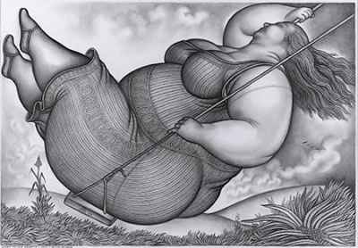 Fat Woman on a Swing