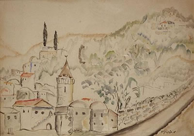 Ein Karem by Abraham Melnikoff - Auction record, sale price, and art valuation. Compare with similar artists and explore comparable artworks.