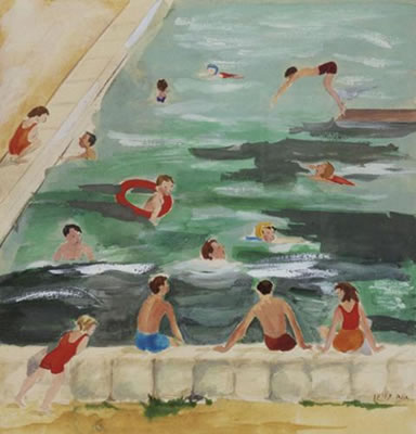 Sample artwork by Anne Neumann (1906 - 1955), known for figural, portrait painting, posters - View similar artists and auction records