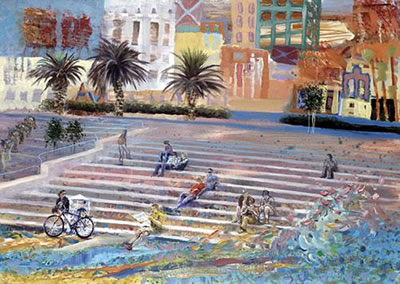 Sample artwork by Dina Enoch (Born 1946), known for painting - View similar artists and auction records