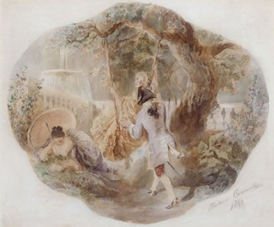 Courtship in the Garden by Pavel Petrovich Sokolov - Auction record, sale price, and art valuation. Compare with similar artists and explore comparable artworks.