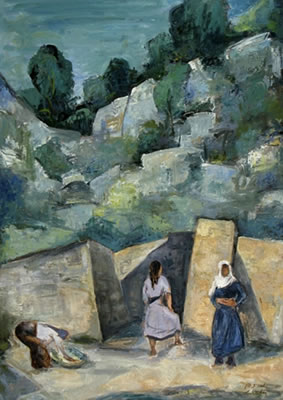 Women in a Landscape by Leo Kahn - Auction record, sale price, and art valuation. Compare with similar artists and explore comparable artworks.
