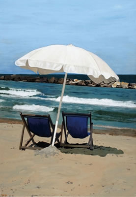 Parasol and Chairs at the Beach