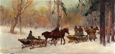 Sledges in the Snow