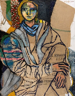 Woman in a Blue Dress