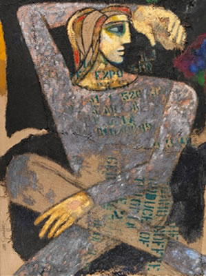 Sample artwork by Menachem Gueffen (1930 - 2016), known for figurative-expressionist painting - View similar artists and auction records