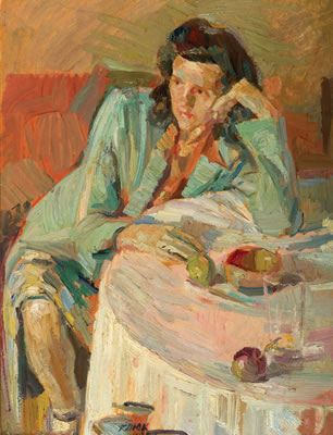 Young Woman at a Restaurant