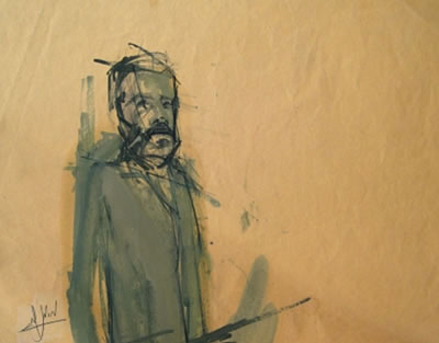 Portrait of Menachem Mizrachi: Self-portrait