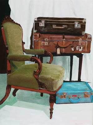 Interior and Suitcases by Yossi Zarenkin Cohen - Auction record, sale price, and art valuation. Compare with similar artists and explore comparable artworks.