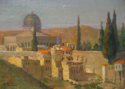 Dome of the Rock by Albert Rubin - Auction record, sale price, and art valuation. Compare with similar artists and explore comparable artworks.