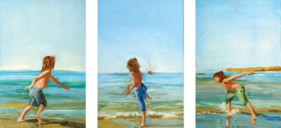 Ilya at the Beach, 2011, Triptych