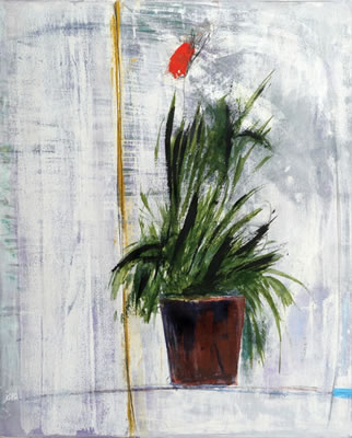 Plant with Red Flower
