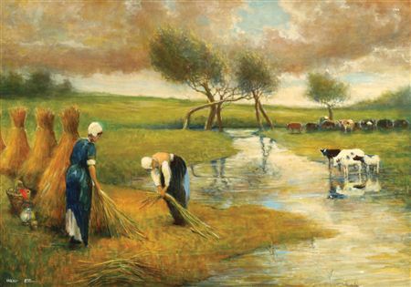 Homage to Jean-François Millet by Yoram Lukov - Auction record, sale price, and art valuation. Compare with similar artists and explore comparable artworks.
