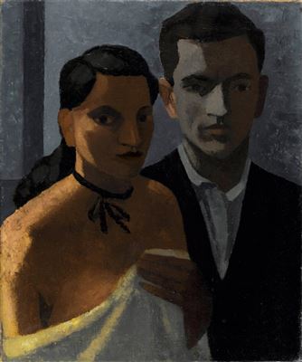 Portrait of Shalom Sebba: Self Portrait with Model