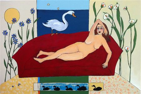 Swan Visit , 2013 by Debora Gutman - Auction record, sale price, and art valuation. Compare with similar artists and explore comparable artworks.