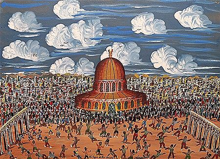 Sample artwork by Gabriel (Gavriel) Cohen (1933 - 2017), known for naive, dream-like painting - View similar artists and auction records