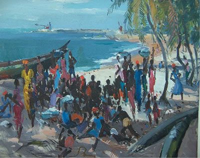Scène de plage africaniste by Paul-Jean Anderbouhr - Auction record, sale price, and art valuation. Compare with similar artists and explore comparable artworks.