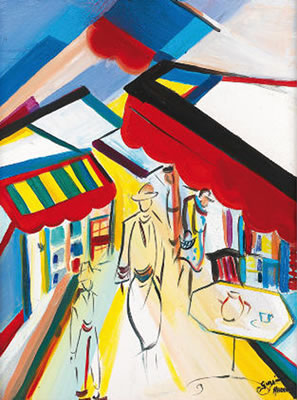 Sample artwork by Georgine Haddad (Born 1957), known for painting, jewelry making, interior design - View similar artists and auction records
