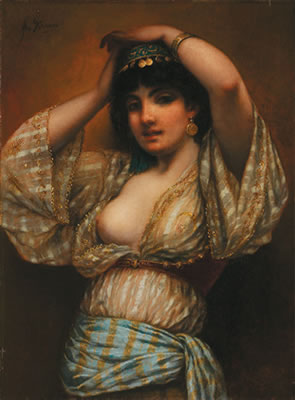 ORIENTALE À LA CEINTURE BLEUE.