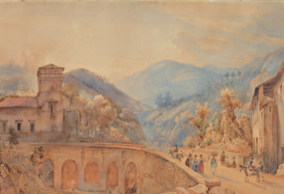 Pont en arche dans la région de Lazio