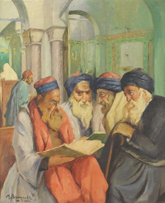 LES RABBINS DE L'ANCIENNE GRANDE SYNAGOGUE DE LA HARA À TUNIS