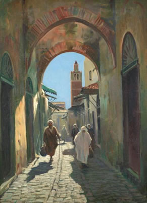 RUE PASSANTE À TUNIS