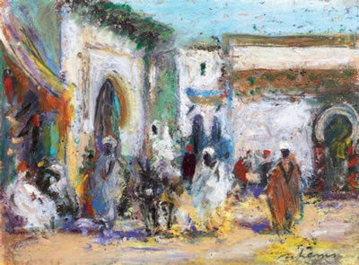 PLACE ANIMÉE by Eddine Sahraoui Schems - Auction record, sale price, and art valuation. Compare with similar artists and explore comparable artworks.