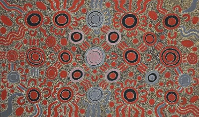 Sample artwork by Terry Rumble Petyarre (1958 - 2004), known for aboriginal painting - View similar artists and auction records