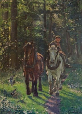 Deux percherons