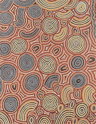 Sample artwork by Lindsay Bird Mpetyane (c.1935 - 2024), known for aboriginal painting - View similar artists and auction records