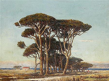 Sample artwork by Gustave Vidal (1895 - 1966), known for naturalist landscape, marine, street scene and seascape painting - View similar artists and auction records