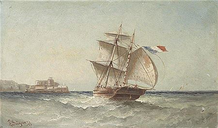 Sample artwork by Paul Seignon (1820 - 1890), known for marine painting - View similar artists and auction records
