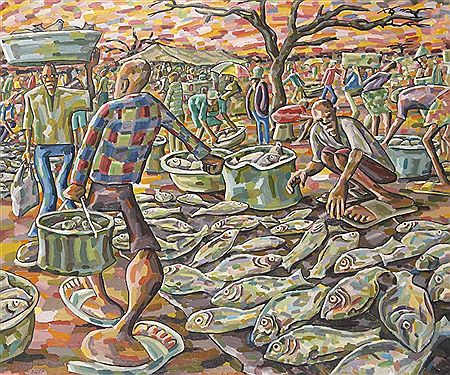 Fresh fish market