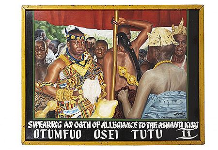 Swearing an oath of allegiance to the Ashanti King