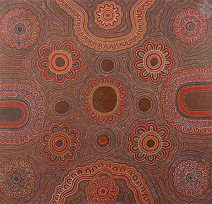 Sample artwork by Sarah Morton Kngwarreye (Born 1961), known for aboriginal art, batik, acrylic on canvas painting - View similar artists and auction records