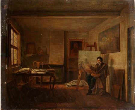 Autoportrait au tableau