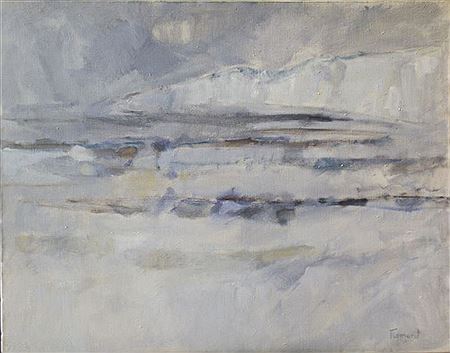 Les falaises dans la brume