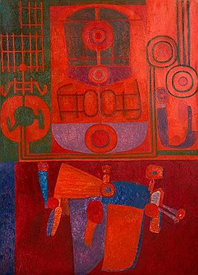 Composition, 1974 by Pierre Louis Maurice Courtin - Auction record, sale price, and art valuation. Compare with similar artists and explore comparable artworks.