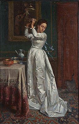 Jeune fille à la cage