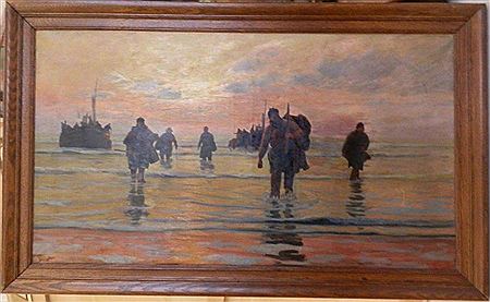 Retour de pêche au soleil couchant