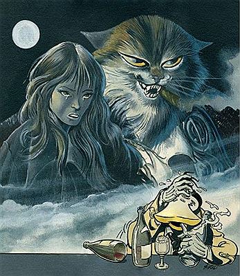 Sample artwork by Benoit Sokal (1954 - 2021), known for comics (inspector canardo) - View similar artists and auction records