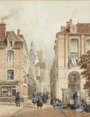 Rue Notre Dame à Dieppe by Nicolas Joseph Kellin - Auction record, sale price, and art valuation. Compare with similar artists and explore comparable artworks.