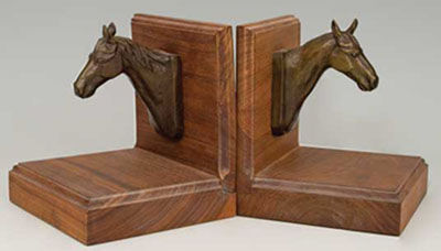 Horsehead Bronze Bookends