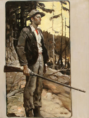 Sample artwork by George William Gage (1887 - 1957), known for magazine illustration and cover art, western scene, landscape, teaching - View similar artists and auction records