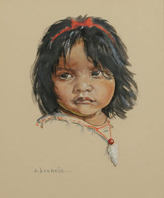 Gloria Wolf Plume, Assiniboine Girl