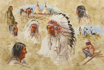 Blackfoot Indians During Browning Indian Days